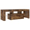vidaXL TV Cabinet with LED Lights Smoked Oak 120x35x40 cm