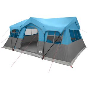 vidaXL Family Tent Blue 10-Person Polyester and Steel