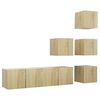 vidaXL 6 Piece TV Cabinet Set Sonoma Oak Engineered Wood