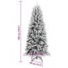 vidaXL Artificial Christmas Tree with 300 LEDs with Stand White 180 cm