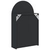 vidaXL Bathroom Mirror Cabinet with LED Light Arched Black 42x13x70 cm