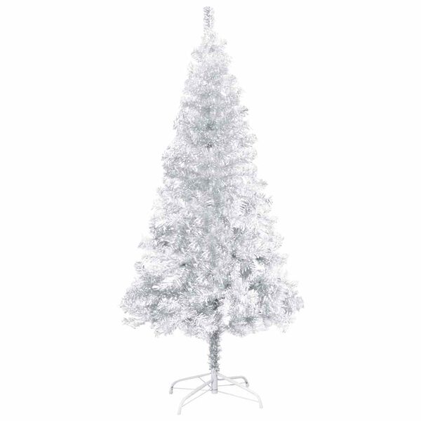 vidaXL Artificial Pre-lit Christmas Tree with Ball Set Silver 120 cm PET