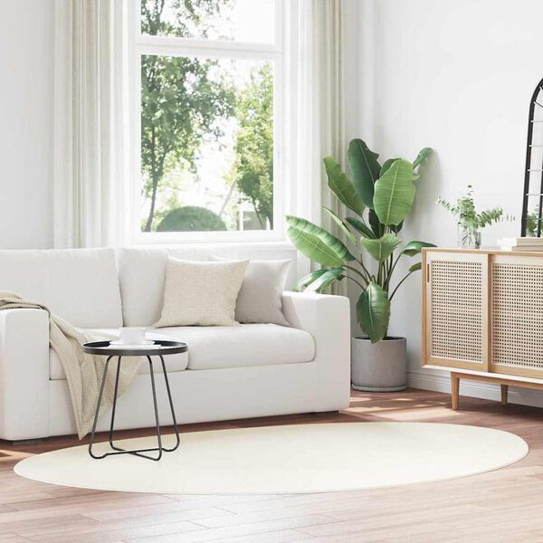 vidaXL Area Rugs HUARTE Cream 140 x 200 cm Polyester