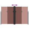 vidaXL Retractable Side Awning Brown 220x600 cm