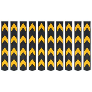 vidaXL Reflective Corner Guards 10 pcs Rubber 80 cm