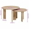 vidaXL Nesting Tables 2 pcs Black Solid Mango Wood