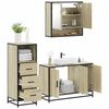 vidaXL 3 Piece Bathroom Furniture Set Sonoma Oak Engineered Wood