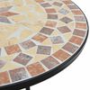 vidaXL Mosaic Bistro Table Terracotta and White &Oslash;50x70 cm Ceramic