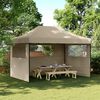 vidaXL Party Tent Folding Taupe 279 x 410 x 315 cm Oxford Fabric
