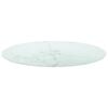 vidaXL Table Top White Ø90x1 cm Tempered Glass with Marble Design