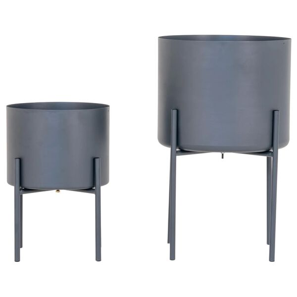 House Nordic 2 Piece Flower Pots Pavia Grey