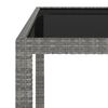 vidaXL Garden Table Grey 90x90x75 cm Poly Rattan