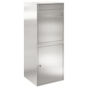 vidaXL Parcel Drop Box Silver 41 x 38 x 103 cm Stainless Steel