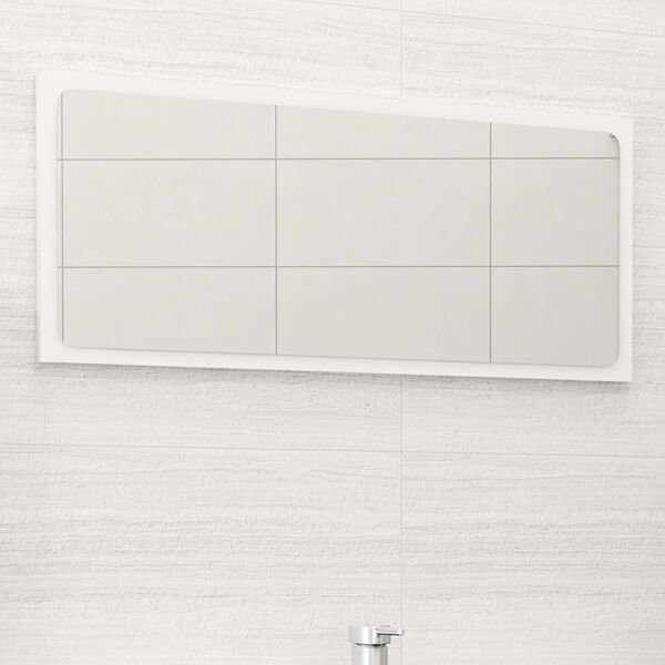 vidaXL Bathroom Mirror White 80x1.5x37 cm Engineered Wood