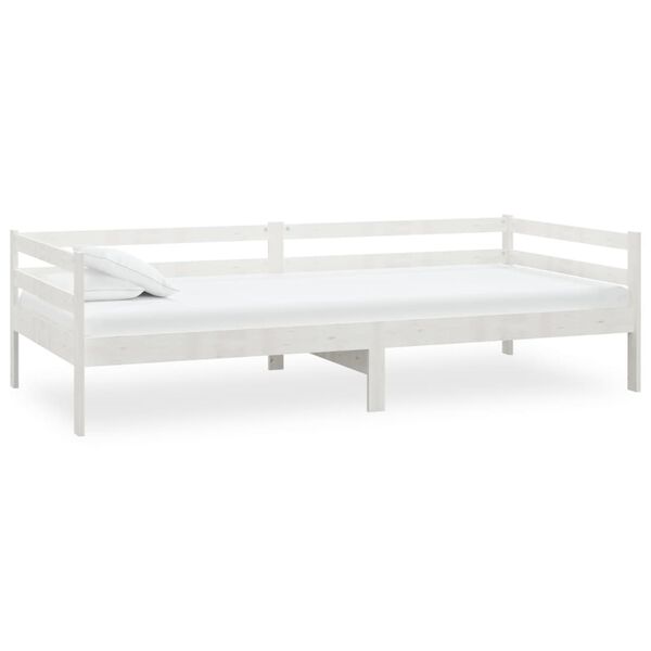 vidaXL Day Bed without Mattress White Solid Wood Pine 90x200cm