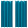 vidaXL Blackout Curtains with Rings 2 pcs Turquoise 245 x 140 cm
