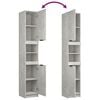 vidaXL 4 Piece Bathroom Cabinet Set Concrete Grey Engineered Wood