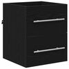 vidaXL Bathroom Furniture Set with Drawer Black 41 x 38.5 x 48 cm