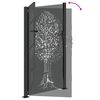 vidaXL Garden Gate with Lock Black 85 x 180 cm Powder-coated steel