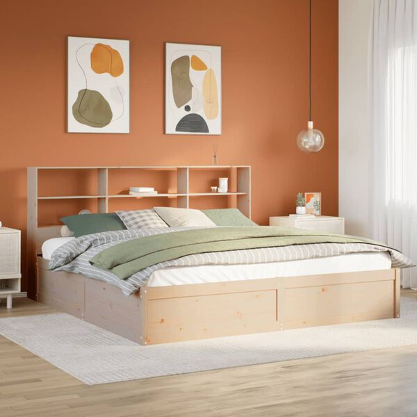 vidaXL Bed Frame without Mattress 200x200 cm Solid Wood Pine