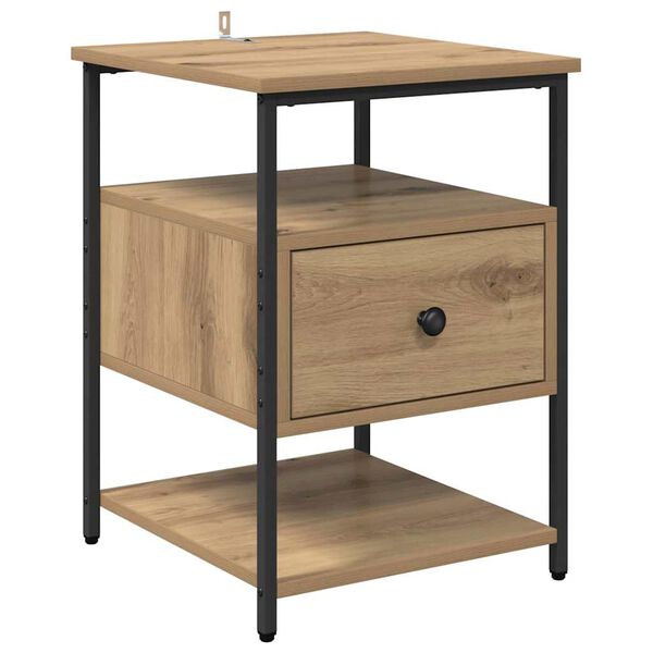 vidaXL Bedside Cabinet Artisan Oak 40 x 42 x 56 cm Engineered Wood