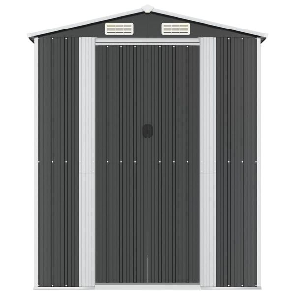 vidaXL Garden Shed Anthracite 192x772x223 cm Galvanised Steel