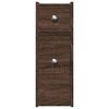 vidaXL Narrow Bathroom Cupboard with Wheels Brown Oak Engineered Wood