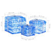 vidaXL Decorative Acrylic Christmas Gift Boxes 3 pcs Cold White