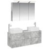 vidaXL Bathroom Furniture Set 4 pcs Concrete Grey