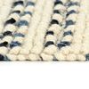 vidaXL Rug Denim Wool 80x150 cm Blue/White