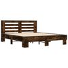 vidaXL Bed Frame without Mattress Smoked Oak 150x200 cm King Size