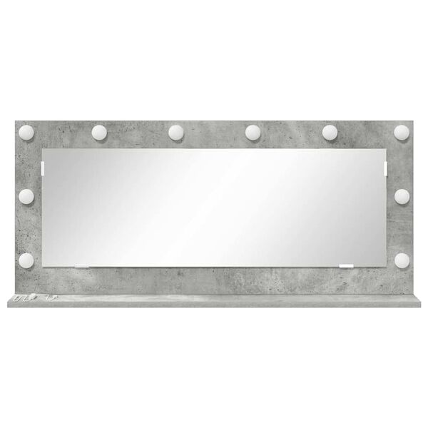 vidaXL Vanity Mirror with Mirror Concrete Grey 100 x 45 x 18 cm