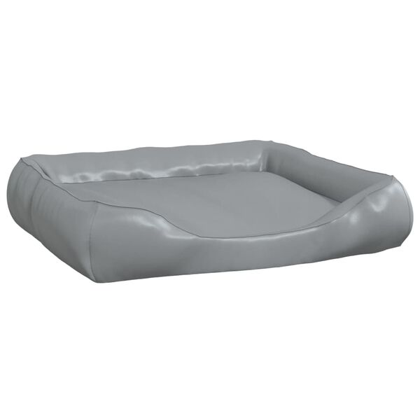 vidaXL Dog Bed Light Grey 80x68x23 cm Faux Leather