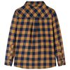 Kids' Plaid Shirt Cognac and Blue 92