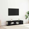 vidaXL TV Cabinet Black Oak 135 x 39 x 30 cm Engineered Wood
