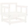 vidaXL Garden Chairs with Cushions 2 pcs White Solid Wood Pine