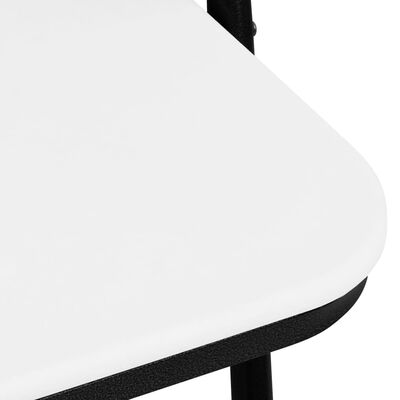 vidaXL Folding Garden Chairs 4 pcs HDPE White