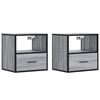 vidaXL Wall-mounted Bedside Cabinets 2 pcs Grey Sonoma 40x31x39.5 cm