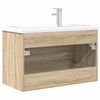 vidaXL 2 Piece Bathroom Furniture Set Sonoma Oak Engineered Wood