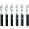 Amefa Steak Fork Set 6pcs Silver and Black