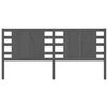 vidaXL Headboard Grey 146x4x100 cm Solid Wood Pine