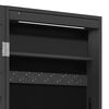 vidaXL Mirror Jewellery Cabinet with LED Lights Wall Mounted Black