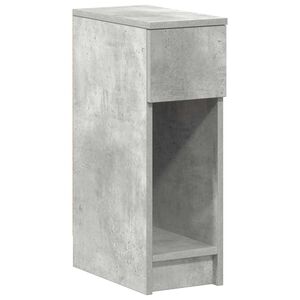 vidaXL Bedside Cabinet with Drawer Concrete Grey 20x36x60 cm
