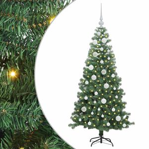 vidaXL Christmas Tree with 150 LEDs with Stand Green 120 cm PVC
