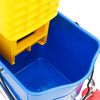 vidaXL Cleaning Trolley with Buckets and Wringer PP&Chromed Steel