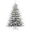 vidaXL Artificial Hinged Christmas Tree White 240 cm PE and PVC