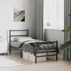 vidaXL Metal Bed Frame without Mattress with Footboard&nbsp;Black 75x190cm