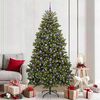 vidaXL Artificial Christmas Tree Green 210 cm PVC and Metal