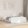 vidaXL Bed Frame without Mattress White 150x200 cm King Size Engineered Wood