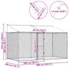 vidaXL Dog Cage with Roof Silver 400 x 200 x 258 cm Steel and PE